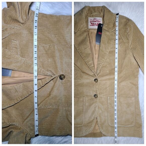 NWT|Levi's Oversized Autumn Brown Corduroy Blazer Jacket, XS - Picture 10 of 13